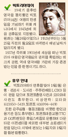 Read more about the article <span class="entry-title-primary">빅토리아데이 손잡고 가볼 만한 곳들</span> <span class="entry-subtitle">빅토리아데이(17일·月) 연휴</span>