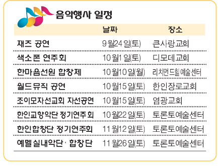 Read more about the article <span class="entry-title-primary">9~11월 한인음악행사들</span> <span class="entry-subtitle">가을은 선율을 타고...</span>